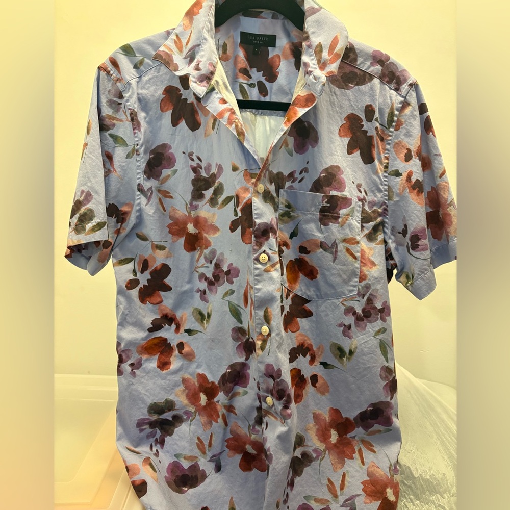 Floral Print Men's Shirt